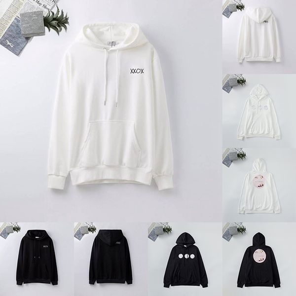 

new fashion hoodies men women luxurys letters printed sweatshirt asian size s-xxl 16 colors thick hoodie pullover long sleeve streetwear, Black