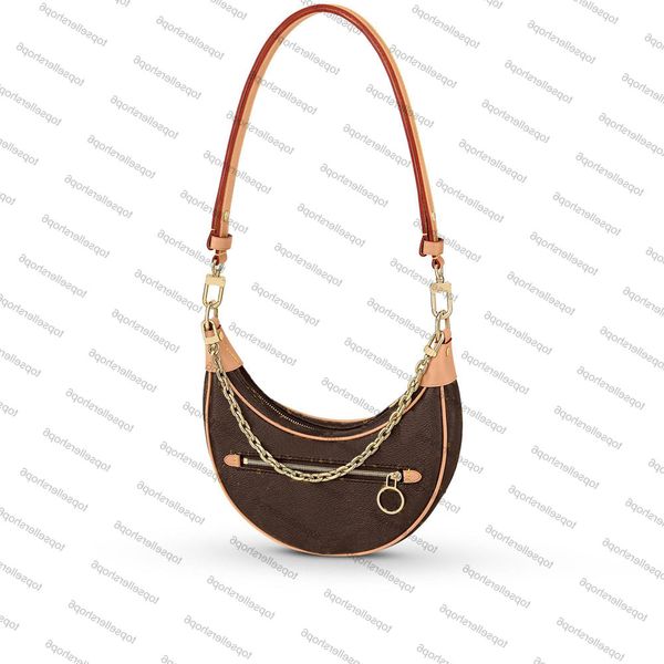 

ckjersey m81098 loop half-moon baguette designer women bag genuine calf leather croissant chain purse clutch crossbody handbag shoulerbag
