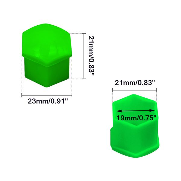 20 pcs 19mm Auto roda de porca parafuso cabeça tampa tampa parafuso parafusos parafusos carro proteção hub proteção exterior decoração