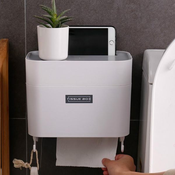 

tissue boxes & napkins toilet box paper rack punch waterproof roll creative tube tray wjb40312