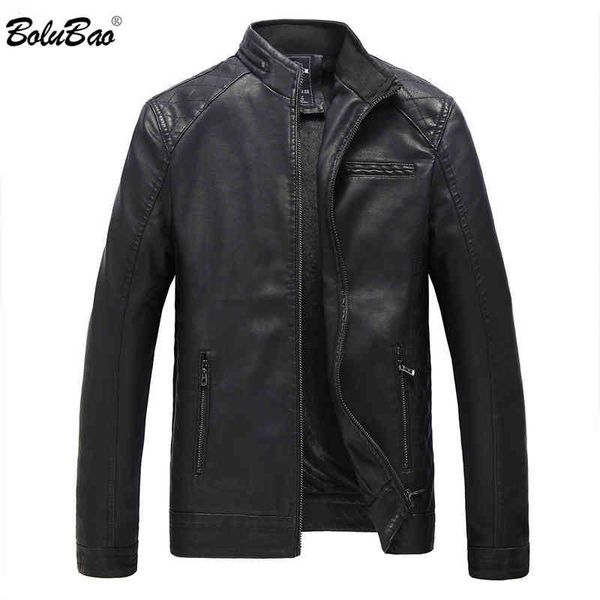 

bolubao brand suede autumn winter men pu clothing male casual leather ets coats, Black