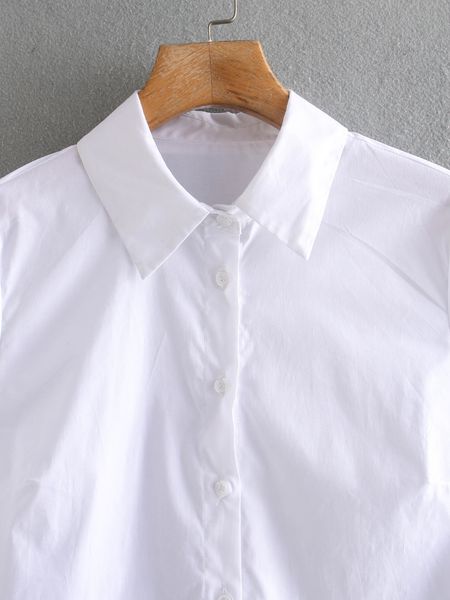 

2021 new white blouse long sleeve base blouses women blusas vztr