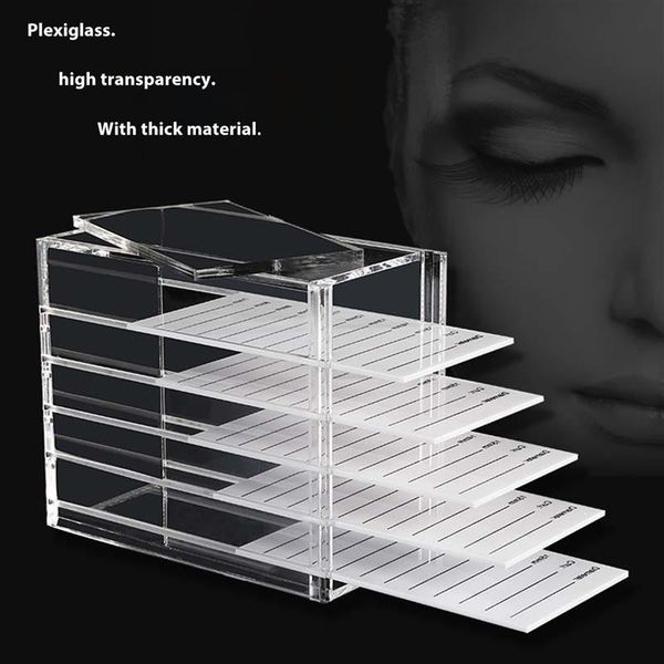 

storage bags 5 layers eyelash box makeup display container eyelashes glue pallet holder grafting transparent