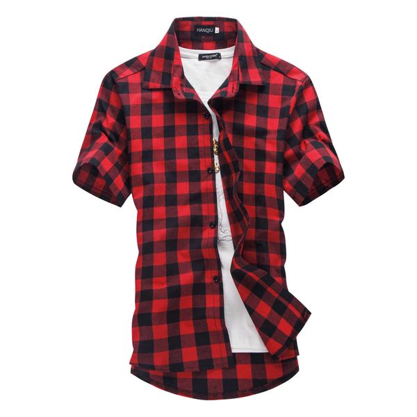 

marine and green plaid 2021 new collection summer men casual short mouwen fashion chemise homme shirts, White;black