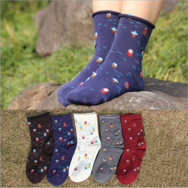 

2019 herfst winter fashion girls sock cartoon printed rolzoom soft cats socks, Black;white