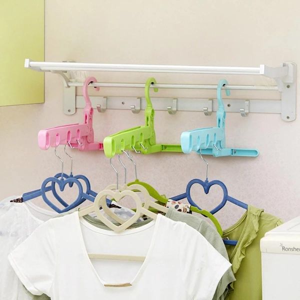 

hangers & racks 2pc clothes rack multifunctional space saving hanger cloth plastic horse storage hook dryer closet organizer