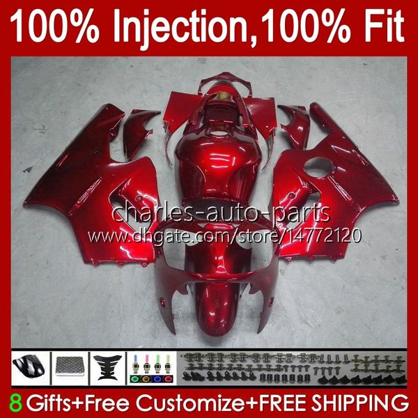 100% Injecção apto para KAWASAKI metal vermelho novo ZX1200 C ZX 1200 12R 1200cc 00 01 48HC.10 ZX 12 R ZX12R 00 01 ZX12R 2000 kit 2001 OEM carenagem