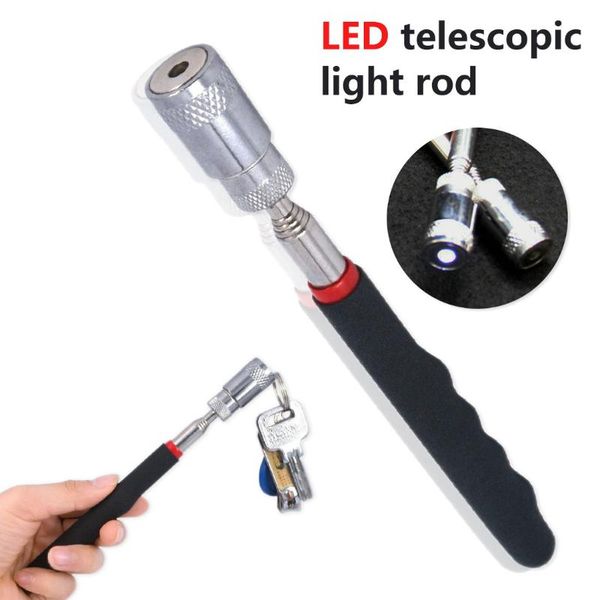 

professional hand tool sets mini magnet pen portable extendable rod stick for screw nut repair magnetic pick up with led light