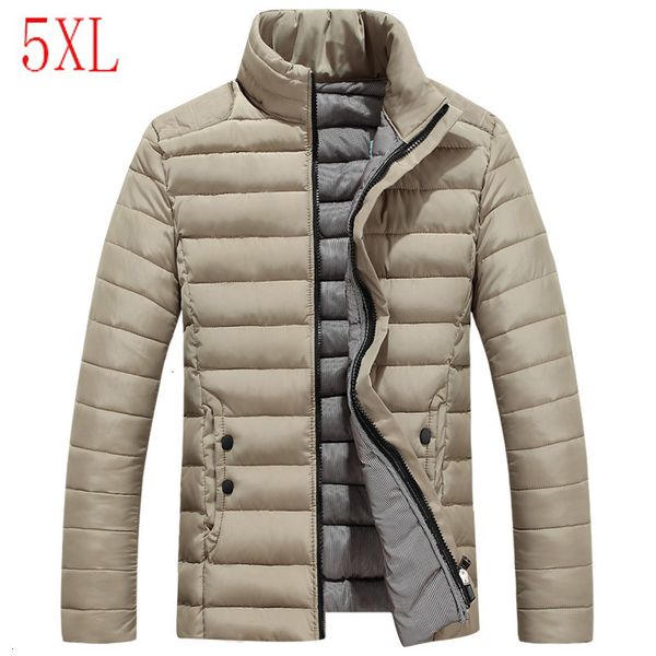 

2021 new winter men cotton thick warm jacket male casual slim fit parka comfortable baggy plus size zipper coat raqy, Black