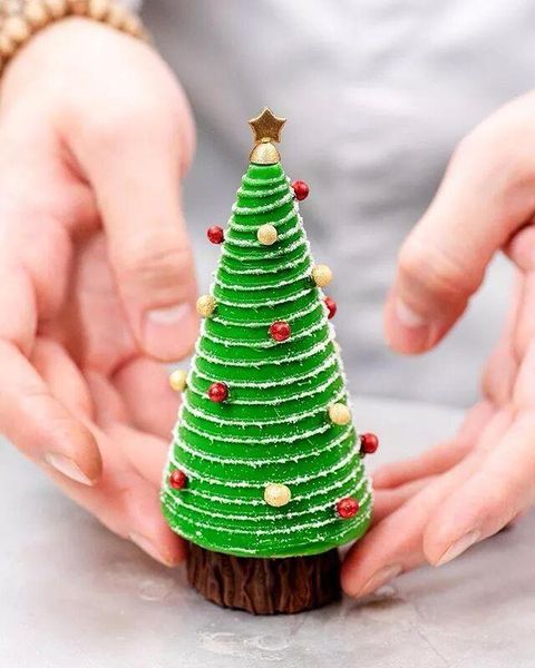 

cake tools 3d christmas tree silicone mold mousse mould baking tool decoration