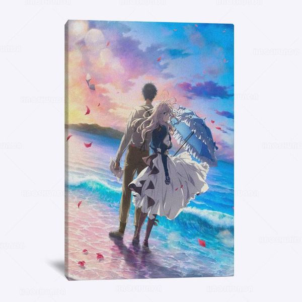 

paintings japanese violet evergarden anime girl canvas painting wall art decoration modern hd prints home decor for bedroom frame poster