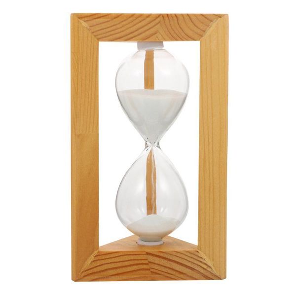 

other clocks & accessories 1pc home hourglass durable useful good fine simple decor wooden glass timer adornment