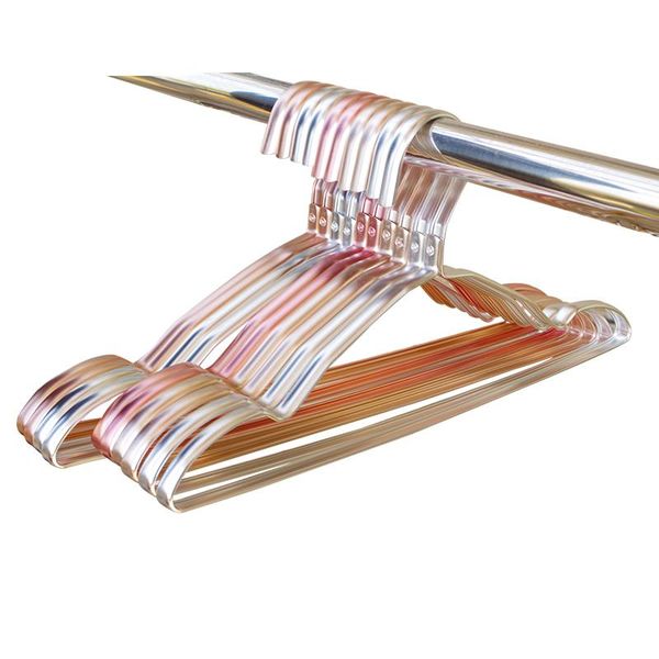 

hangers & racks 10pcs/lot 44cm male and female aluminum alloy clothes hanger/