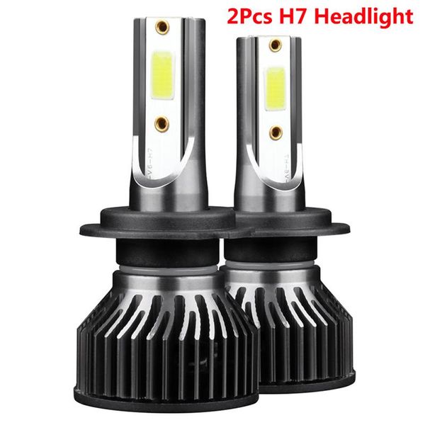 

car headlights 2pc h7 led headlight conversion kit cob bulb white high power 6000k
