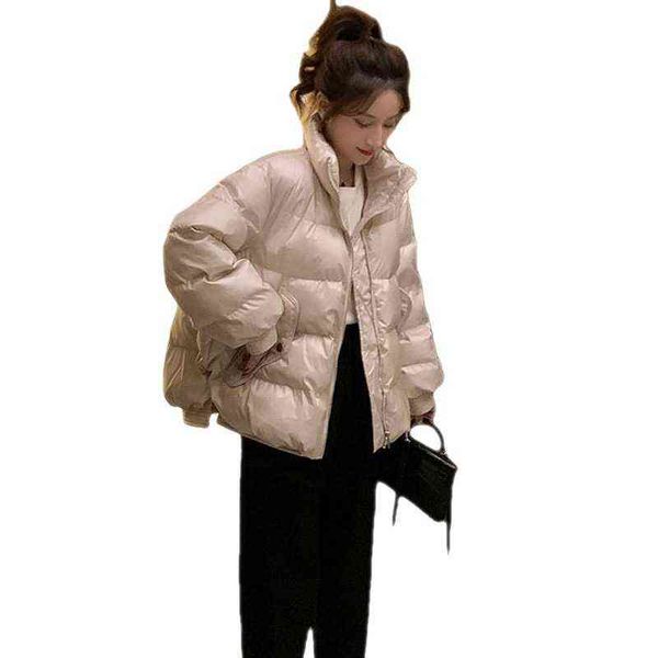 

bread et down cotton padded female 2021 korean loose winter small student, Black