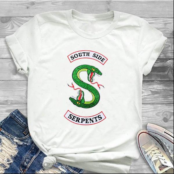 

women t shirt snake print women tshirt riverdale short sleeve ladies female t womens clothes t shirt graphic funny tshirt, White
