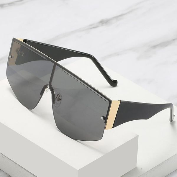 

sunglasses oversized men women big frame vintage punk female fashion clear shades sun glasses uv400, White;black