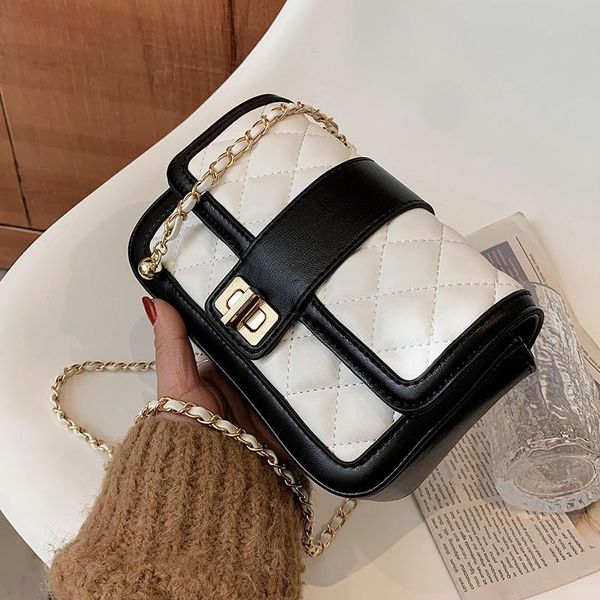 

shoulder bags niche design rhombic chain handbag fashion crossbody high-end sense square bag underarm dual-use width: 20cm