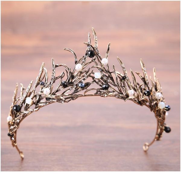 

vintage wedding crown pearl rhinestone crystal crown headdress bridal crown hair accessories queen wedding headdr jllhln