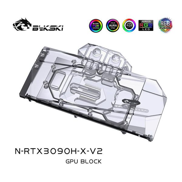 

bykski n-rtx3090h-x-v2 gpu water cooling block for reference rtx 3080 3090