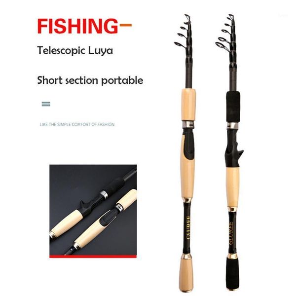 

boat fishing rods 1pcs rod lure spinning ultralight carbon fiber 2.1/2.4/2.7m travel baitcasting portable tackle