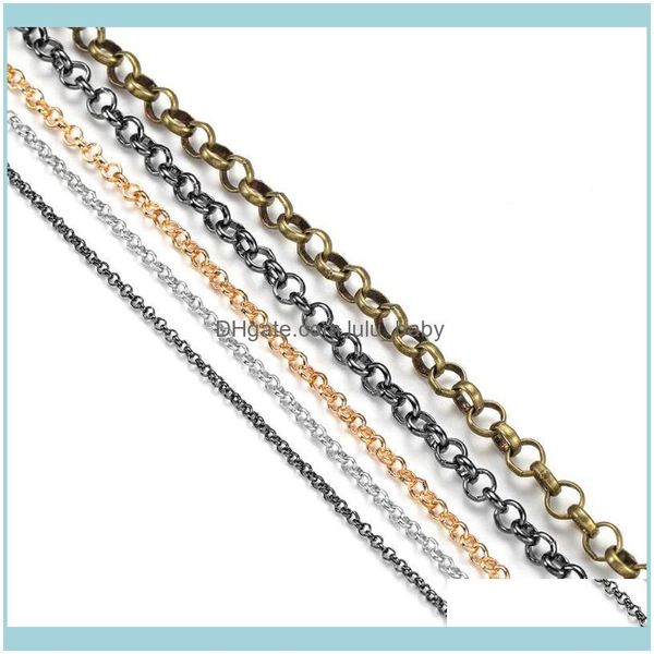 Цепи ожерелья подвески ювелирные украшения 5 м/лот 2-5,8 мм.