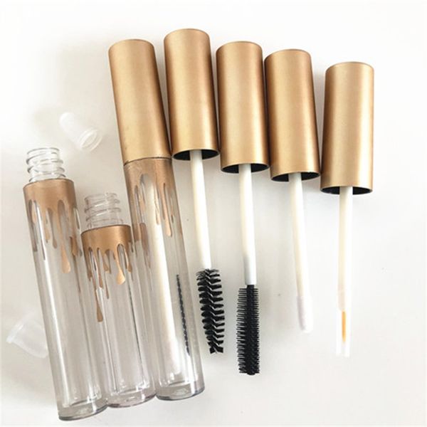 

4ml 2.5ml lipgloss plastic box containers empty gold lipgloss tube eyeliner eyelash mini lip gloss split bottle packing bottles 168 s2