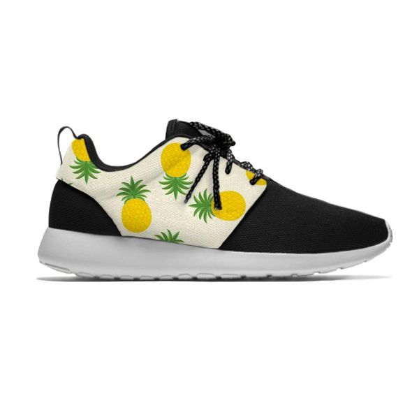 

pineapple fruit cartoon vogue funny kids sport running shoes casual breathable lightweight 3d print sneakers boys children girl, Black;red