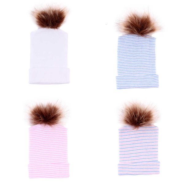 

2021 fashion baby hat products newborn cap cotton ball cap, Yellow