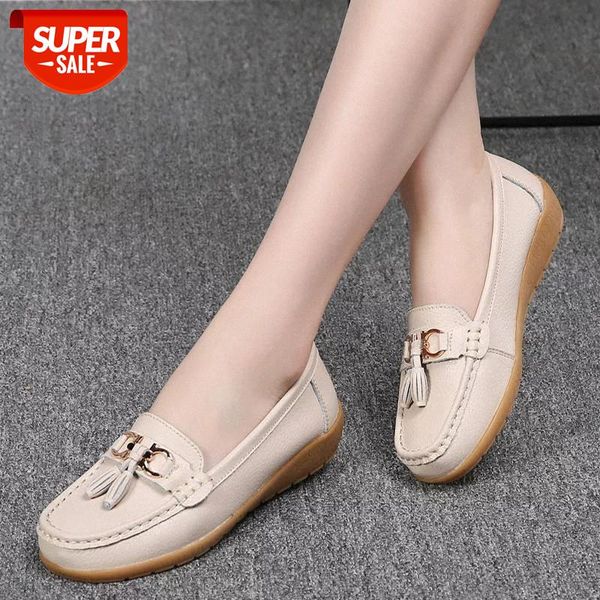 

women shoes slip on genuine leather shoes flats loafers flat comfortable women summer plus size #8w8p