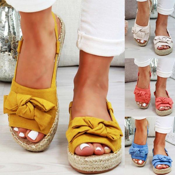 

sandals women's fashion casual thick bottom peep toe butterfly knot buckle strap female comfort summer beach shoes #39, Black