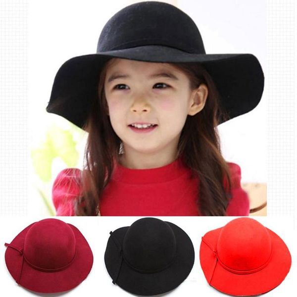 

felt hat ladies hat wool 52cm fashion travel hats cap sun adjustable, Black;white
