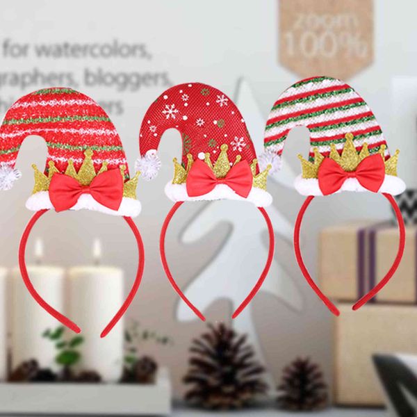 

2022 headdress headband christmas party performance dress bow decoration