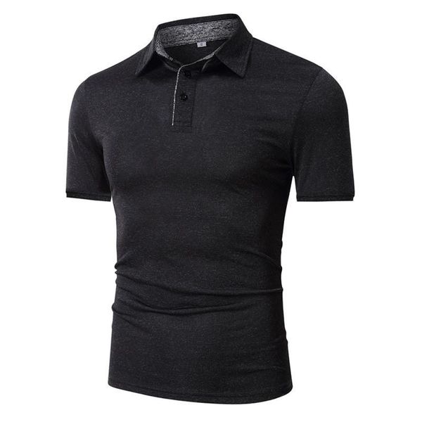 

solid size mens slim polo style business tees casual polo dry designer quick shirts plus mens office fashionable tpccn, Black