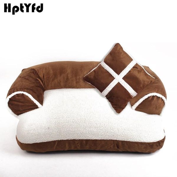 

luxury pet dog bed house detachable cat sofa kennel with warm soft pillow for small medium dogs cat animals house(