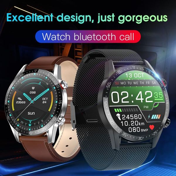 

l13 smart watch men women smartwatch 1.3 inch full round full touch screen pedometer heart rate monitor smart bracelet band dt78