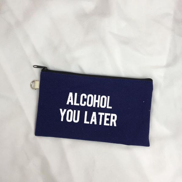

wallets alcohol you later print wallet women long candy colors personalized custom 2021 party time gifts womens, Red;black