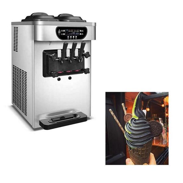 

ice cream making machine silver desksoft vending yogurt stainless steel for sale
