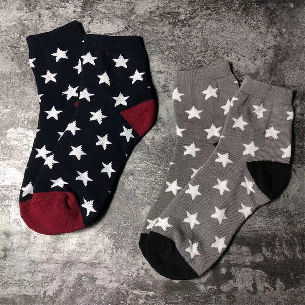 

in stock grey blue 2022ss sock women men cotton basketball socks, Black