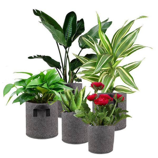 

planters & pots felt vegetable garden grow bags fabric plant bag breathable veget flower planting pot bolsa cultivo moestuin