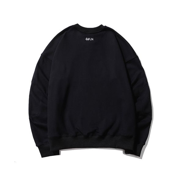 

21fw 2021 new korea hip hop adhesive ader sweatshirts crewneck oversized men women patch embroidery hoodie y177 bx5d, Black