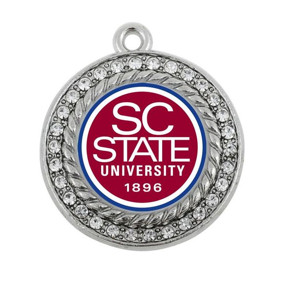 

charms sc state bulldogs square and round charm, Bronze;silver