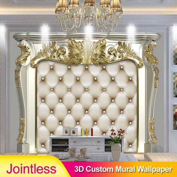 

wallpapers jointless european style 3d golden pattern soft pos mural wallpaper living room tv sofa bedroom luxury home decor wall papers
