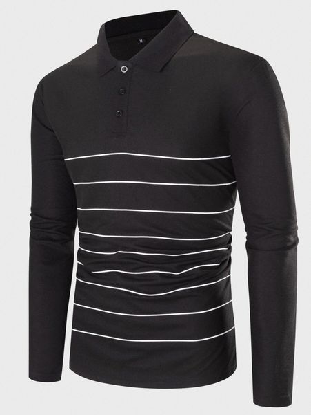 

men striped print polo shirt e8mt#, White;black