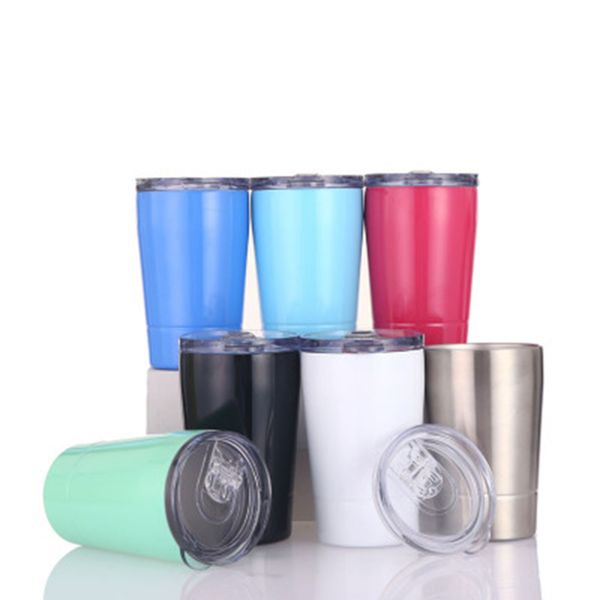 

portable double wall children's thermos, stainless steel cap, 9 colors, 12 ounces, large supply