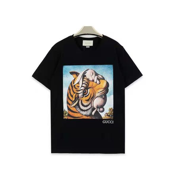 

po6 summer new fashion brand cotton short sleeve t-shirt new brand men's trend short sleeve men's trend round neck t-shirt, White;black