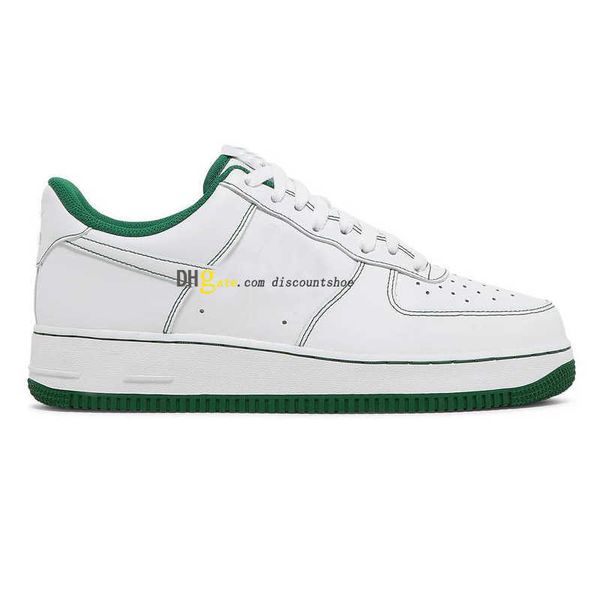 

force 1 07 shoes contrast stitch white pine green sneakers cv1724 103