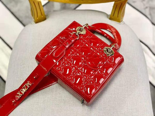 

new fashion classic luxury patent leather womens designer handbag women cross bags, Black
