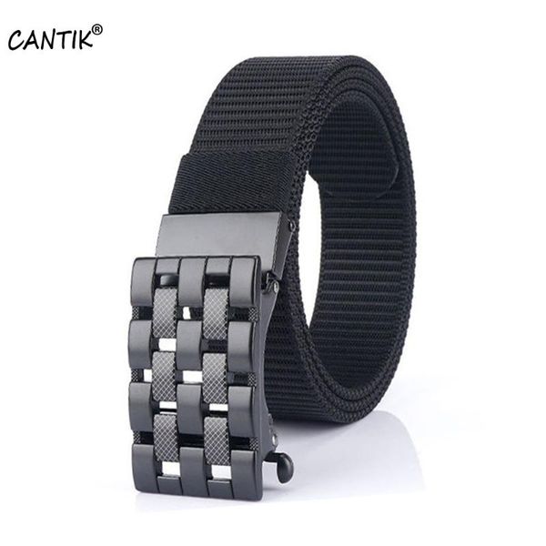 

belts cantik brand name quality nylon men fashion square automatic buckle metal clothing jeans accessories 35mm width cbca241, Black;brown