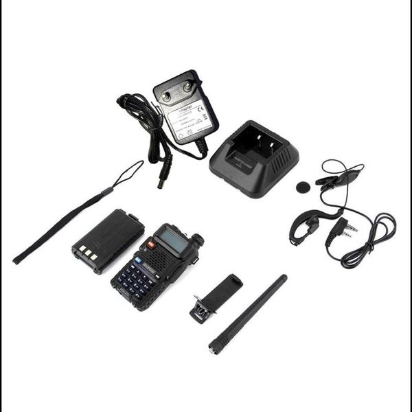 

walkie talkie 1pcs uv-5r dual band two way radio portable